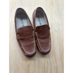 Nunn Bush Mens Brown Leather Dual Comfort Memory Foam Slip On Loafers Shoes 11M